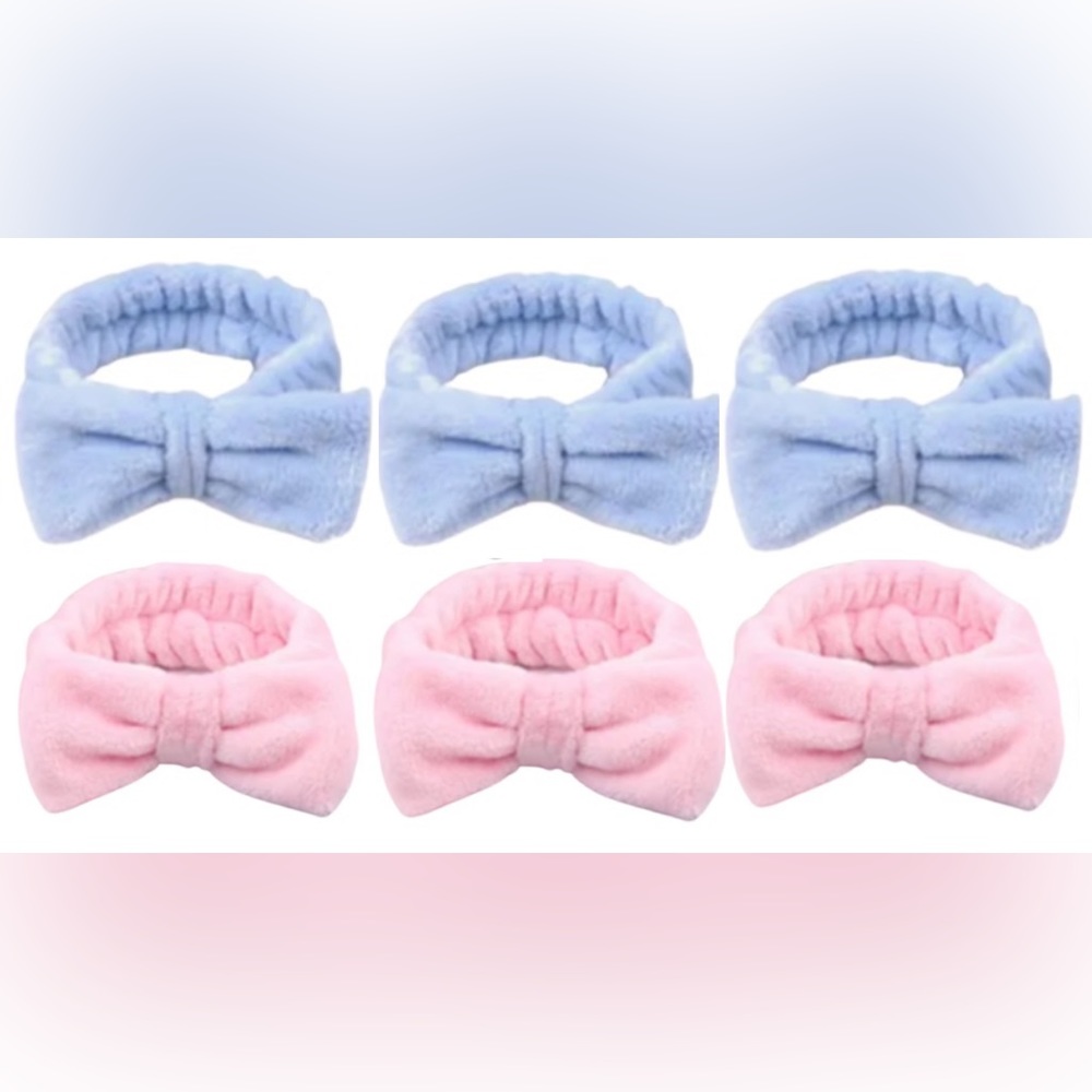 6pcs bow tie women headbands makeup